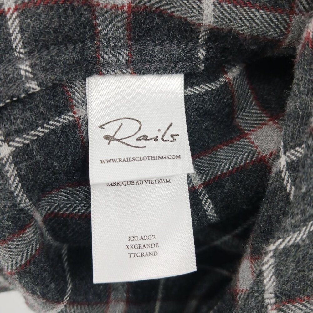 Rails Lennox Plaid Brushed Flannel Button Down Sh… - image 8